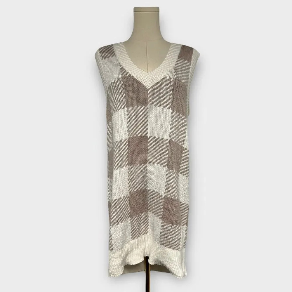 Abercrombie & Fitch Plaid Sweater Vest Dress Size XS - Picture 3 of 7